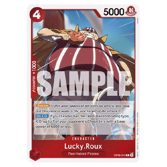 Lucky.Roux OP09-015 card from the One Piece set Emperors In The New World