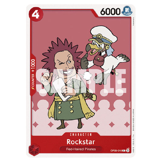 Rockstar OP09-016 card from the One Piece set Emperors In The New World