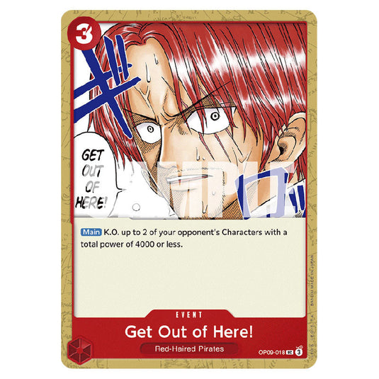 Get Out of Here! OP09-018 card from the One Piece set Emperors In The New World