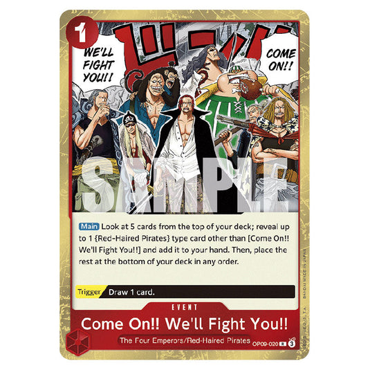 Come On!! We'll Fight You!! OP09-020 card from the One Piece set Emperors In The New World