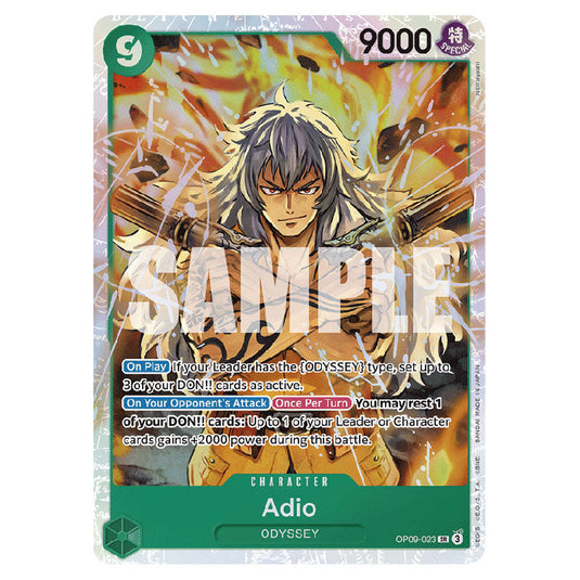 Adio OP09-023 card from the One Piece set Emperors In The New World