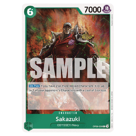 Sakazuki OP09-026 card from the One Piece set Emperors In The New World