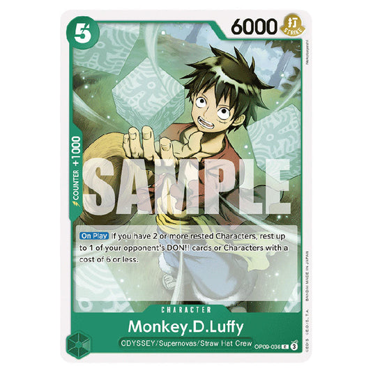 Monkey.D.Luffy OP09-036 card from the One Piece set Emperors In The New World