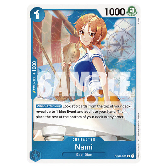 Nami OP09-050 card from the One Piece set Emperors In The New World