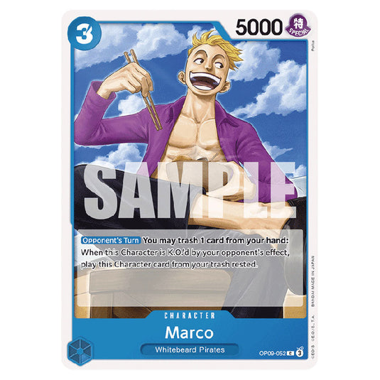 Marco OP09-052 card from the One Piece set Emperors In The New World