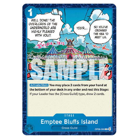 Emptee Bluffs Island OP09-060 card from the One Piece set Emperors In The New World
