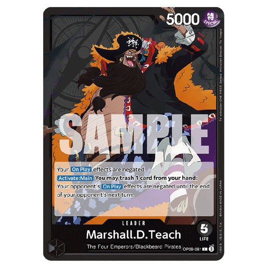 Marshall.D.Teach OP09-081 card from the One Piece set Emperors In The New World