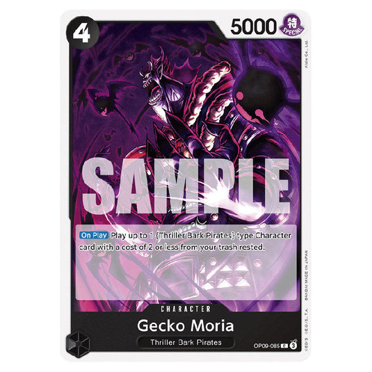 Gecko Moria OP09-085 card from the One Piece set Emperors In The New World