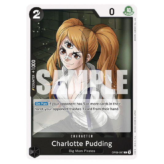 Charlotte Pudding OP09-087 card from the One Piece set Emperors In The New World