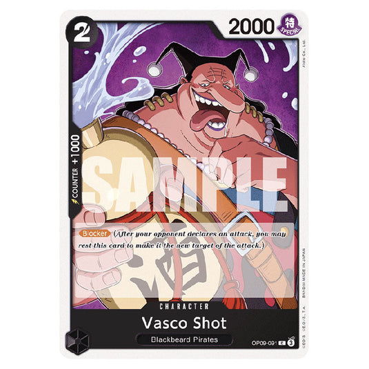 Vasco Shot OP09-091 card from the One Piece set Emperors In The New World