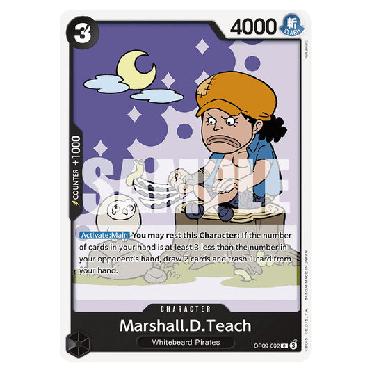 Marshall.D.Teach OP09-092 card from the One Piece set Emperors In The New World