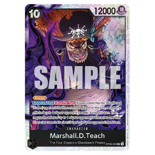 Marshall.D.Teach OP09-093 card from the One Piece set Emperors In The New World