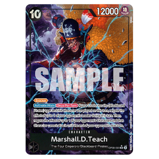 Marshall.D.Teach OP09-093a card from the One Piece set Emperors In The New World