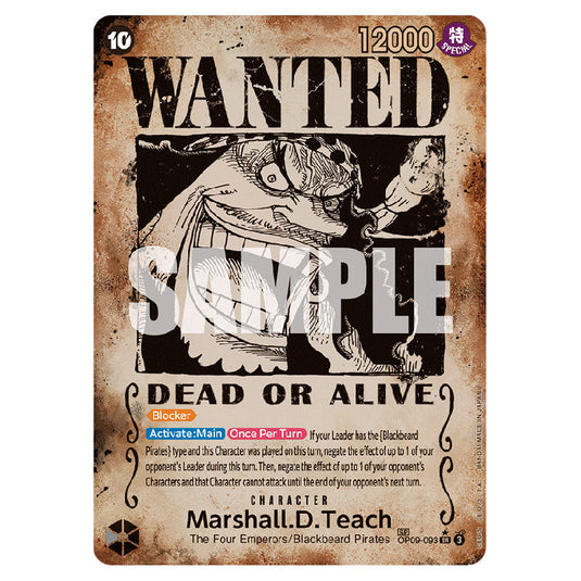 Marshall.D.Teach OP09-093c card from the One Piece set Emperors In The New World