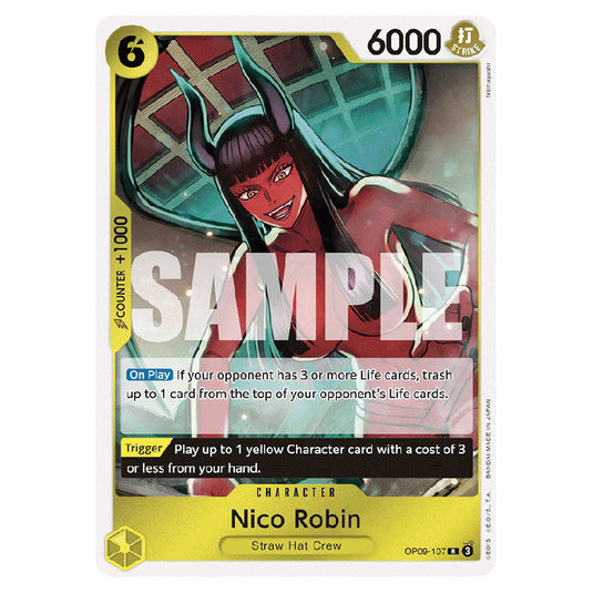 Nico Robin OP09-107 card from the One Piece set Emperors In The New World