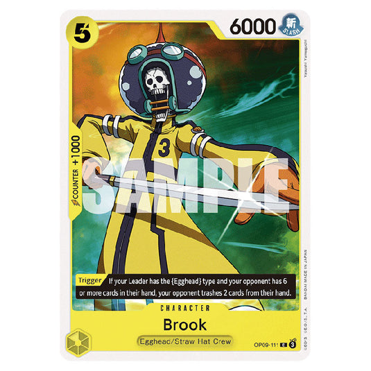 Brook OP09-111 card from the One Piece set Emperors In The New World