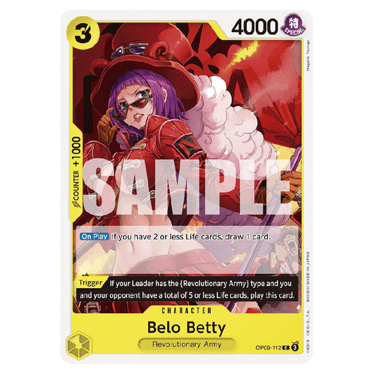 Belo Betty OP09-112 card from the One Piece set Emperors In The New World