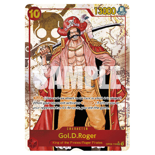 Gol.D.Roger OP09-118a card from the One Piece set Emperors In The New World