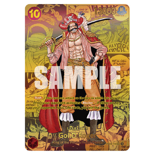 Gol.D.Roger OP09-118b card from the One Piece set Emperors In The New World