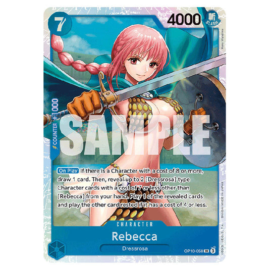 Rebecca OP10-058 card from the One Piece set Royal Blood