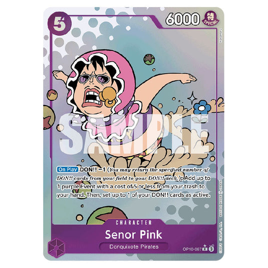 Senor Pink OP10-067a card from the One Piece set Royal Blood