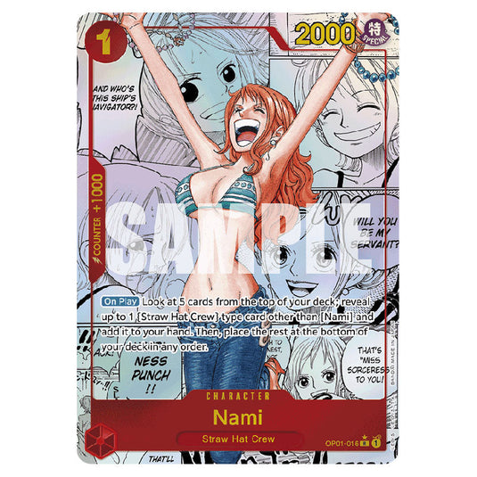 Nami PRB-01-OP01-016 card from the One Piece set Premium Booster