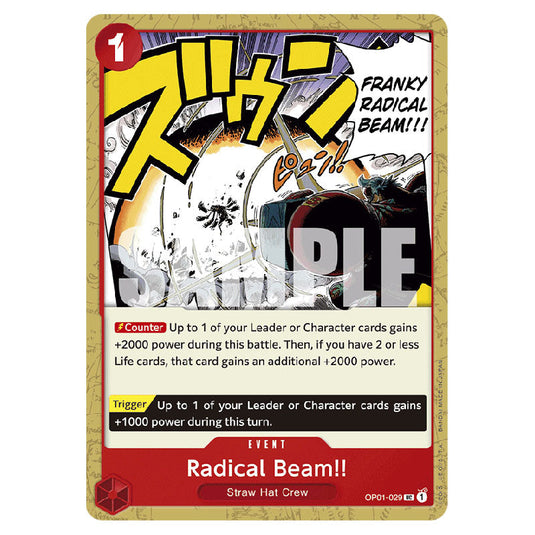 Radical Beam!! PRB-01-OP01-029 card from the One Piece set Premium Booster