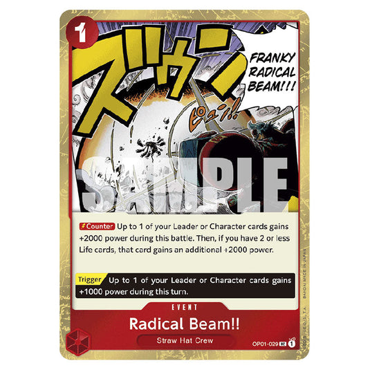 Radical Beam!! PRB-01-OP01-029a card from the One Piece set Premium Booster