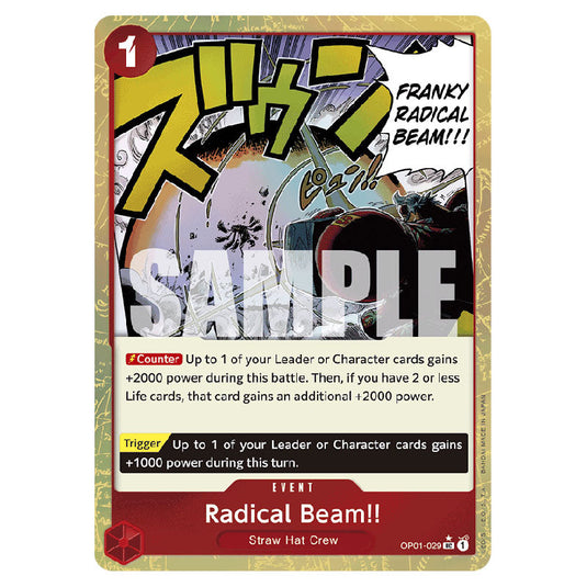 Radical Beam!! PRB-01-OP01-029b card from the One Piece set Premium Booster