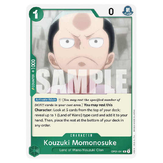 Kouzuki Momonosuke PRB-01-OP01-041 card from the One Piece set Premium Booster