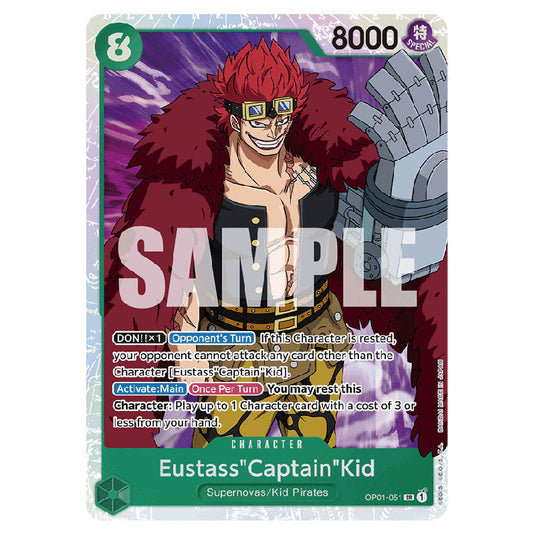 Eustass"Captain"Kid PRB-01-OP01-051 card from the One Piece set Premium Booster