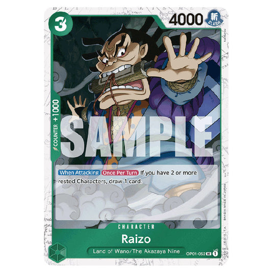 Raizo PRB-01-OP01-052a card from the One Piece set Premium Booster