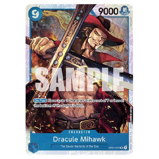 Dracule Mihawk PRB-01-OP01-070 card from the One Piece set Premium Booster