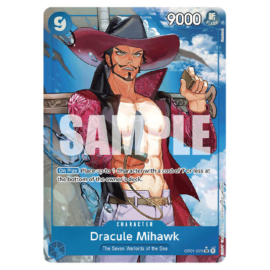 Dracule Mihawk PRB-01-OP01-070a card from the One Piece set Premium Booster