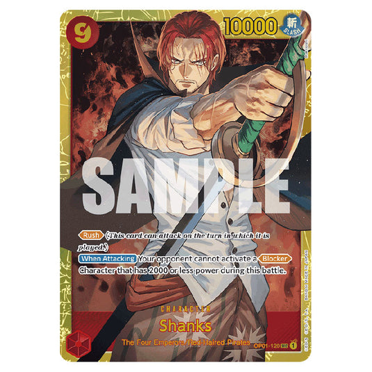 Shanks PRB-01-OP01-120 card from the One Piece set Premium Booster