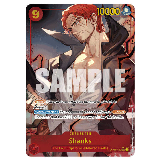 Shanks PRB-01-OP01-120b card from the One Piece set Premium Booster