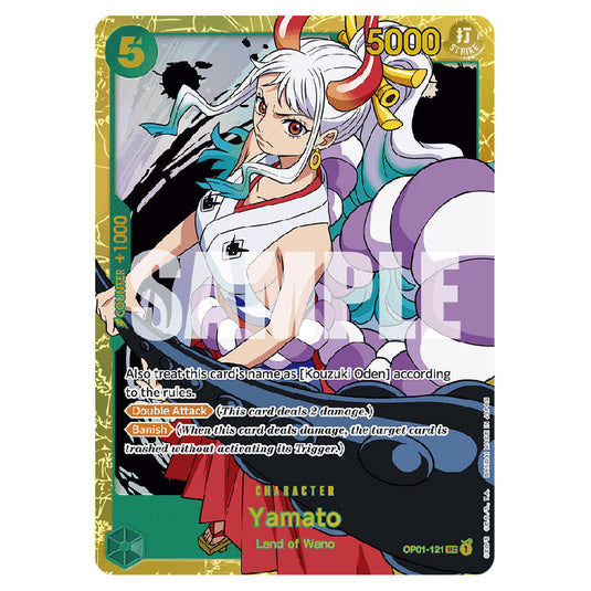 Yamato PRB-01-OP01-121 card from the One Piece set Premium Booster