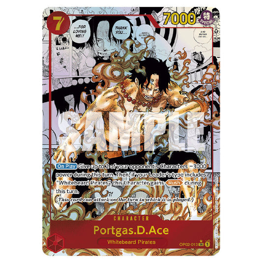 Portgas.D.Ace PRB-01-OP02-013 card from the One Piece set Premium Booster