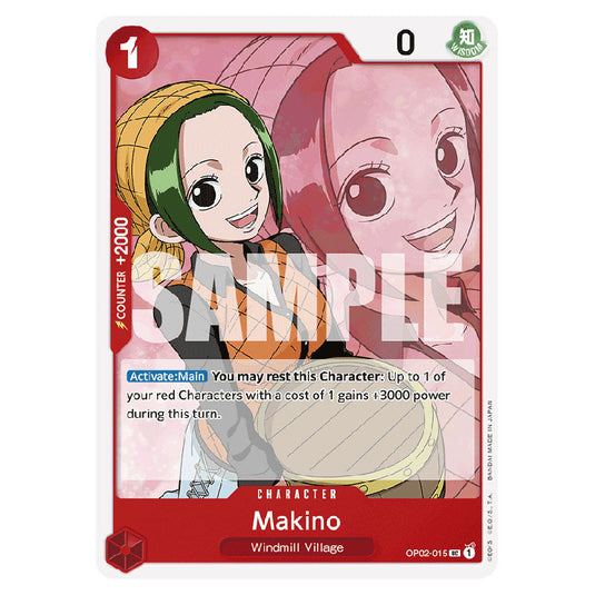 Makino PRB-01-OP02-015 card from the One Piece set Premium Booster