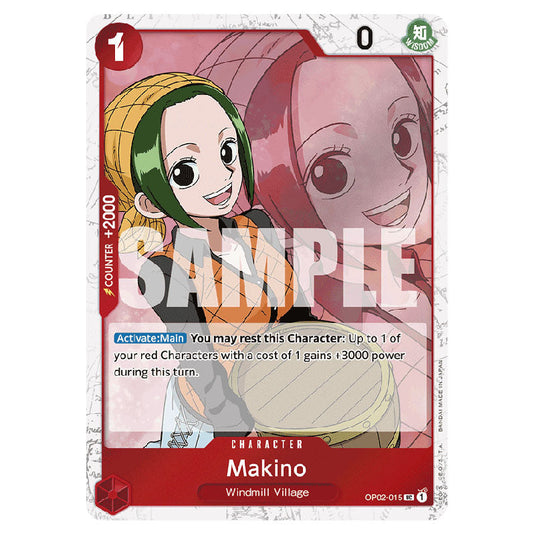 Makino PRB-01-OP02-015a card from the One Piece set Premium Booster