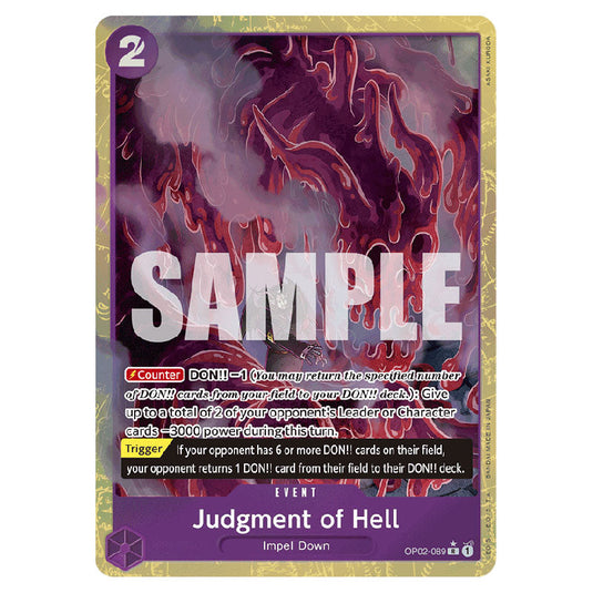 Judgment of Hell PRB-01-OP02-089c card from the One Piece set Premium Booster