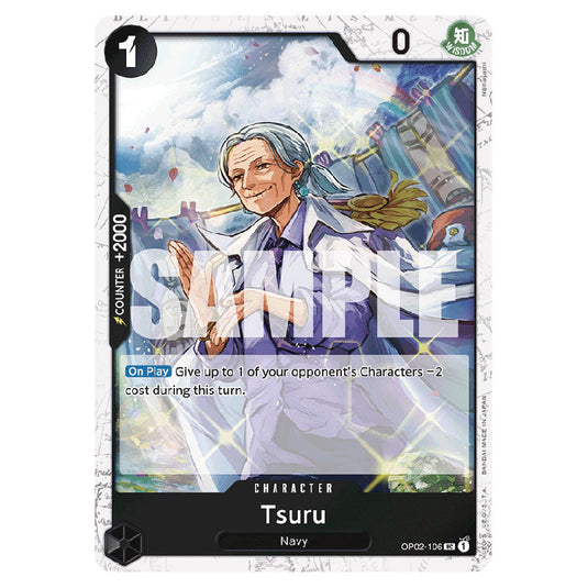 Tsuru PRB-01-OP02-106a card from the One Piece set Premium Booster