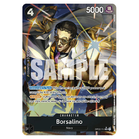 Borsalino PRB-01-OP02-114a card from the One Piece set Premium Booster