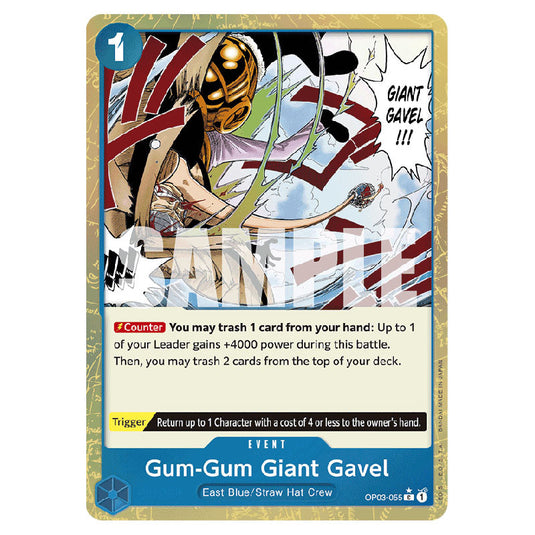 Gum-Gum Giant Gavel PRB-01-OP03-055b card from the One Piece set Premium Booster