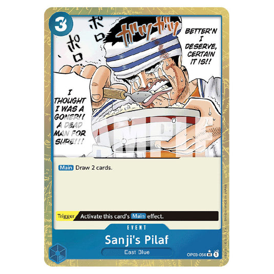 Sanji's Pilaf PRB-01-OP03-056b card from the One Piece set Premium Booster