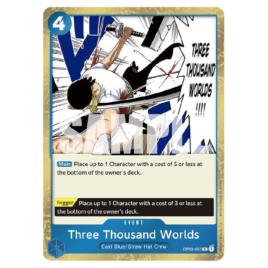 Three Thousand Worlds PRB-01-OP03-057 card from the One Piece set Premium Booster