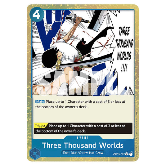 Three Thousand Worlds PRB-01-OP03-057b card from the One Piece set Premium Booster