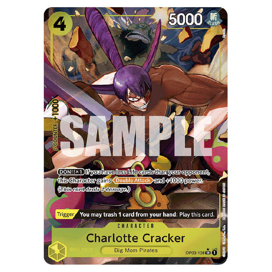 Charlotte Cracker PRB-01-OP03-108a card from the One Piece set Premium Booster