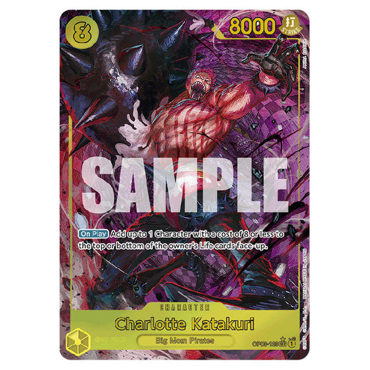 Charlotte Katakuri PRB-01-OP03-123a card from the One Piece set Premium Booster