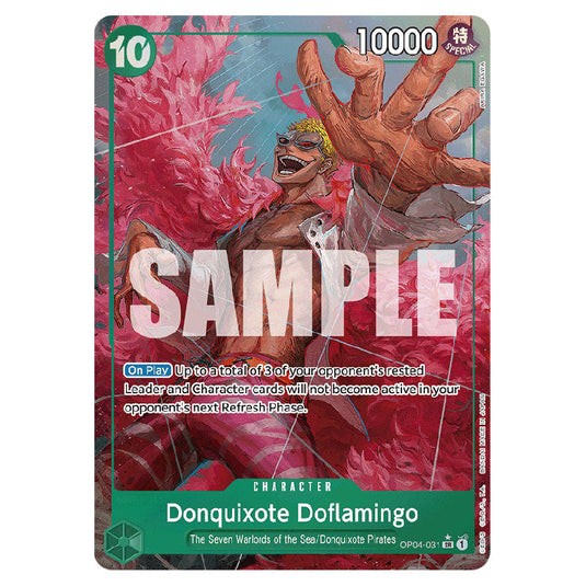 Donquixote Doflamingo PRB-01-OP04-031a card from the One Piece set Premium Booster